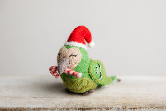 Kirihimete Kākāpō - Kids in Need Felted Wool Decoration