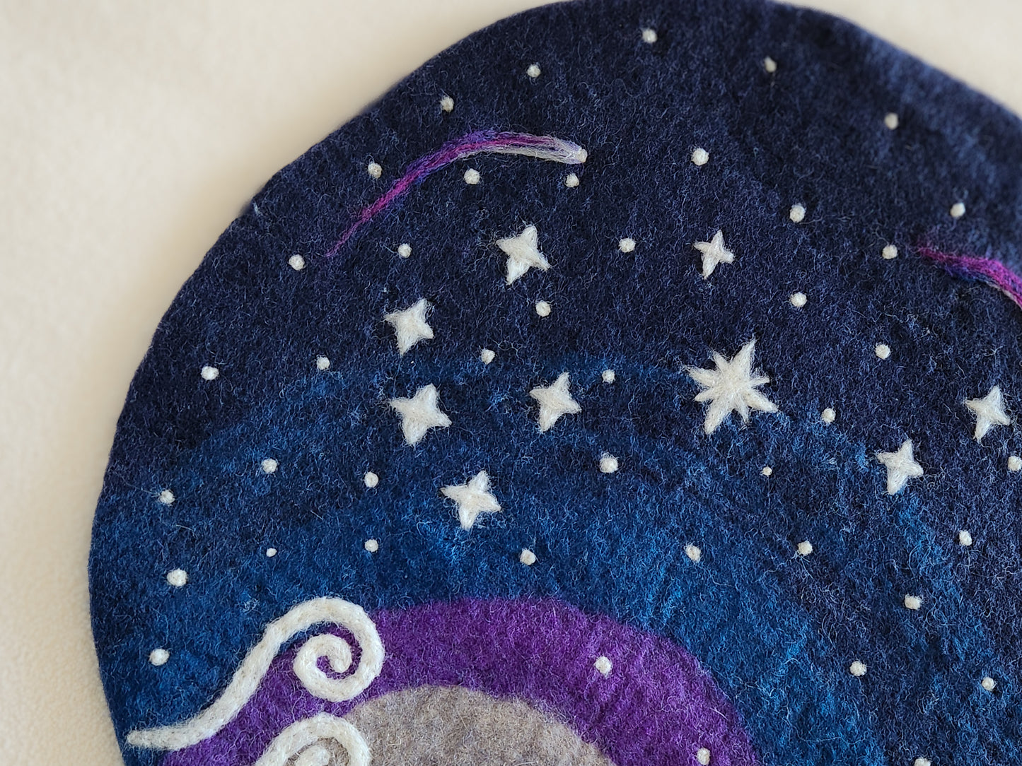 A Map of Dreams and Stars - Wool Felt Stars & Moon Storytelling Playscape