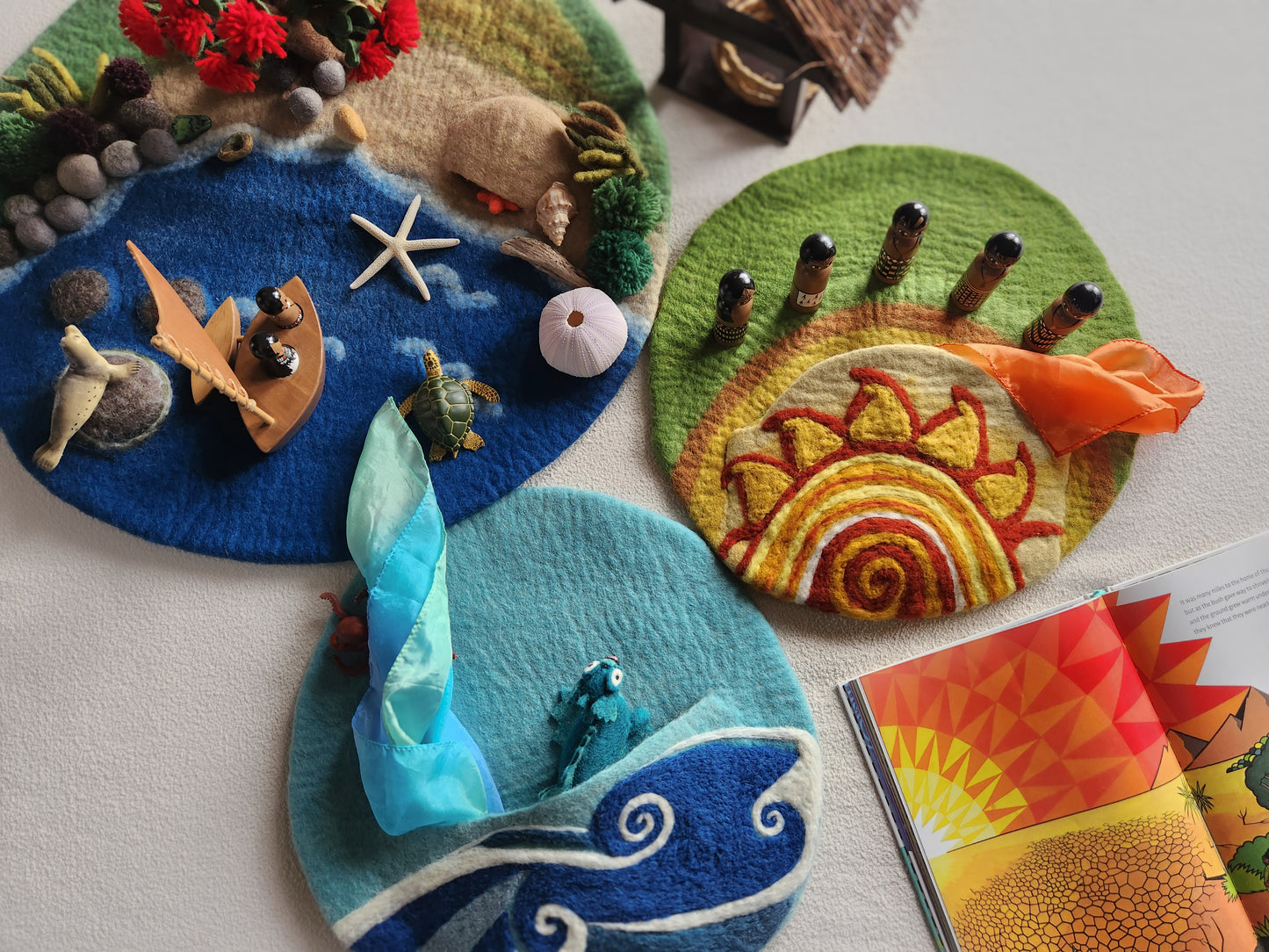 Dawn of Play - Wool Felt Rising Sun Storytelling Playscape