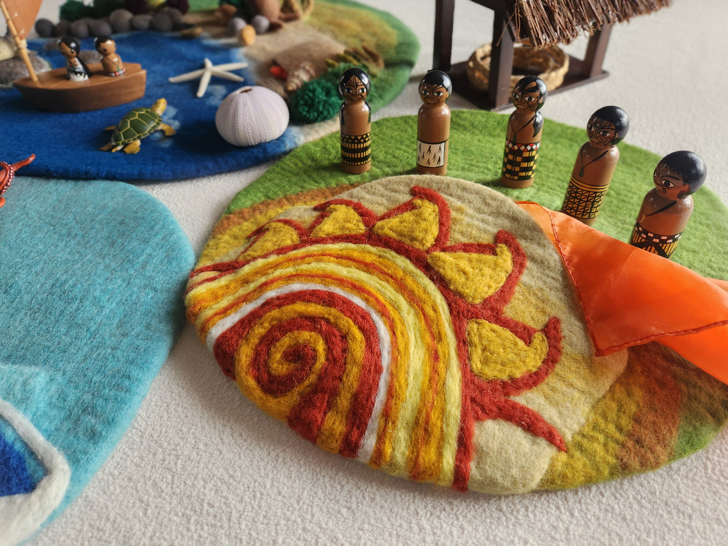 Dawn of Play - Wool Felt Rising Sun Storytelling Playscape