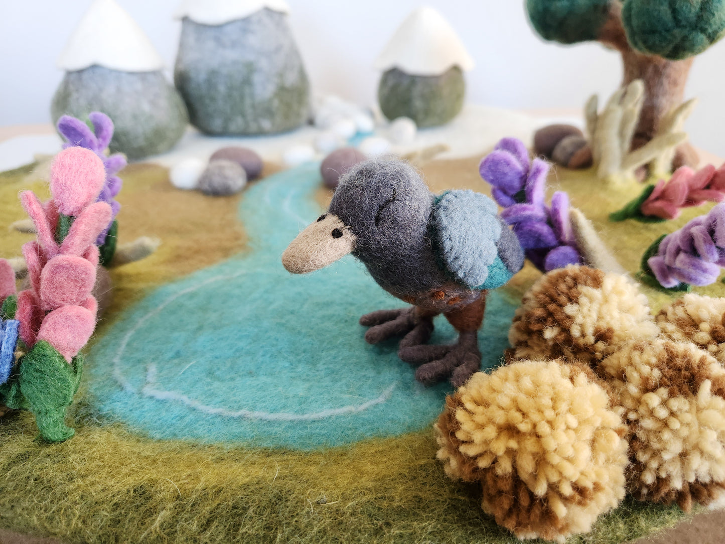 Whio | Blue Duck - Felted Wool Bird