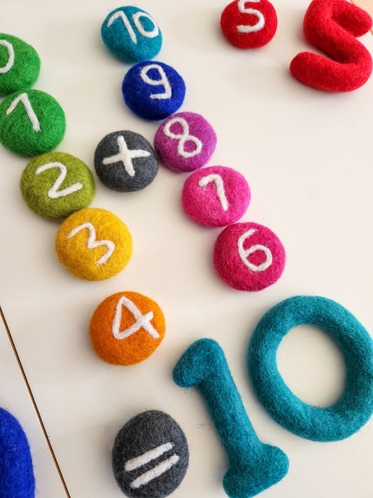 FELTED NUMBER COINS