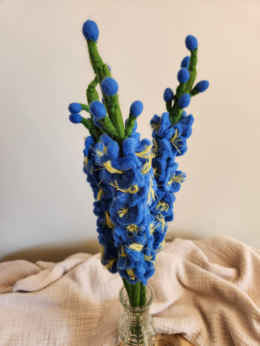 FELT FLOWERS - DELPHINIUM BLUE