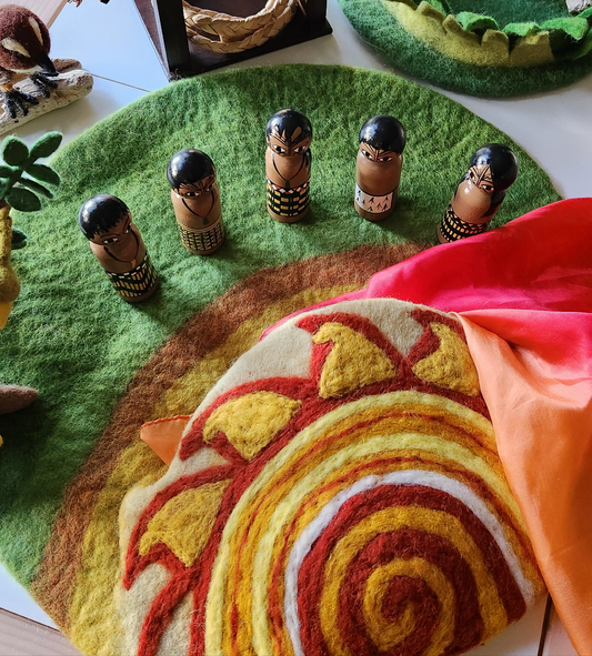 Dawn of Play - Wool Felt Rising Sun Storytelling Playscape