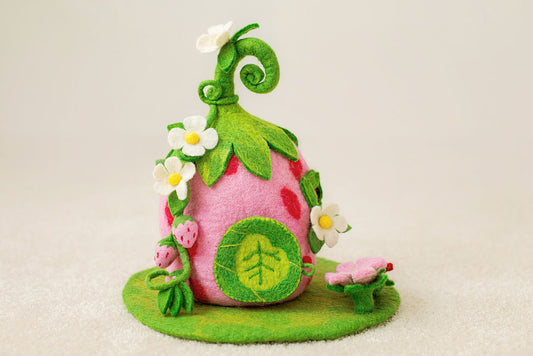 PINEBERRY PALACE FELT FAIRY HOUSE - TOY FRONT VIEW