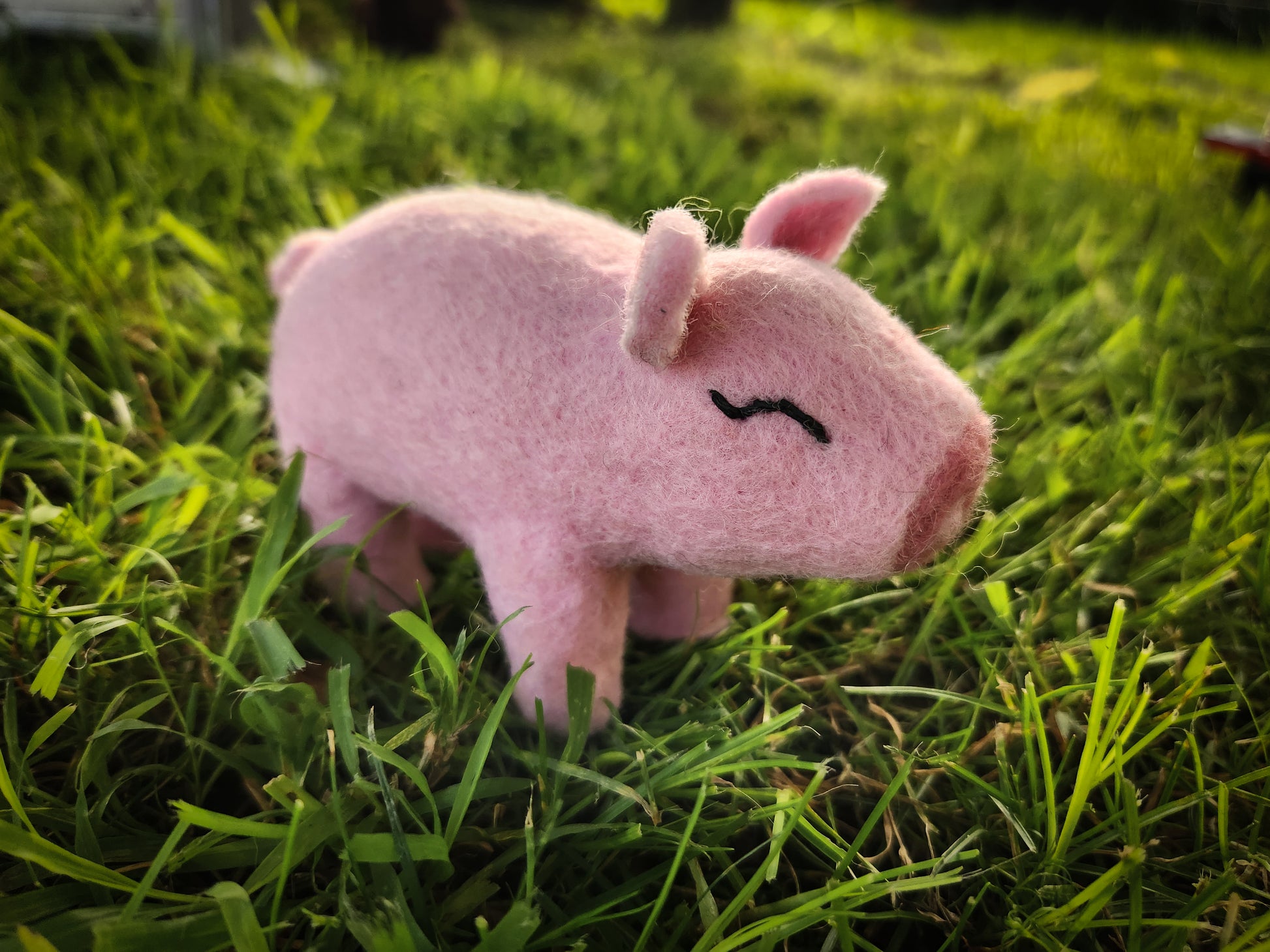 Pippa the Pig - Felt Toy Pig side view