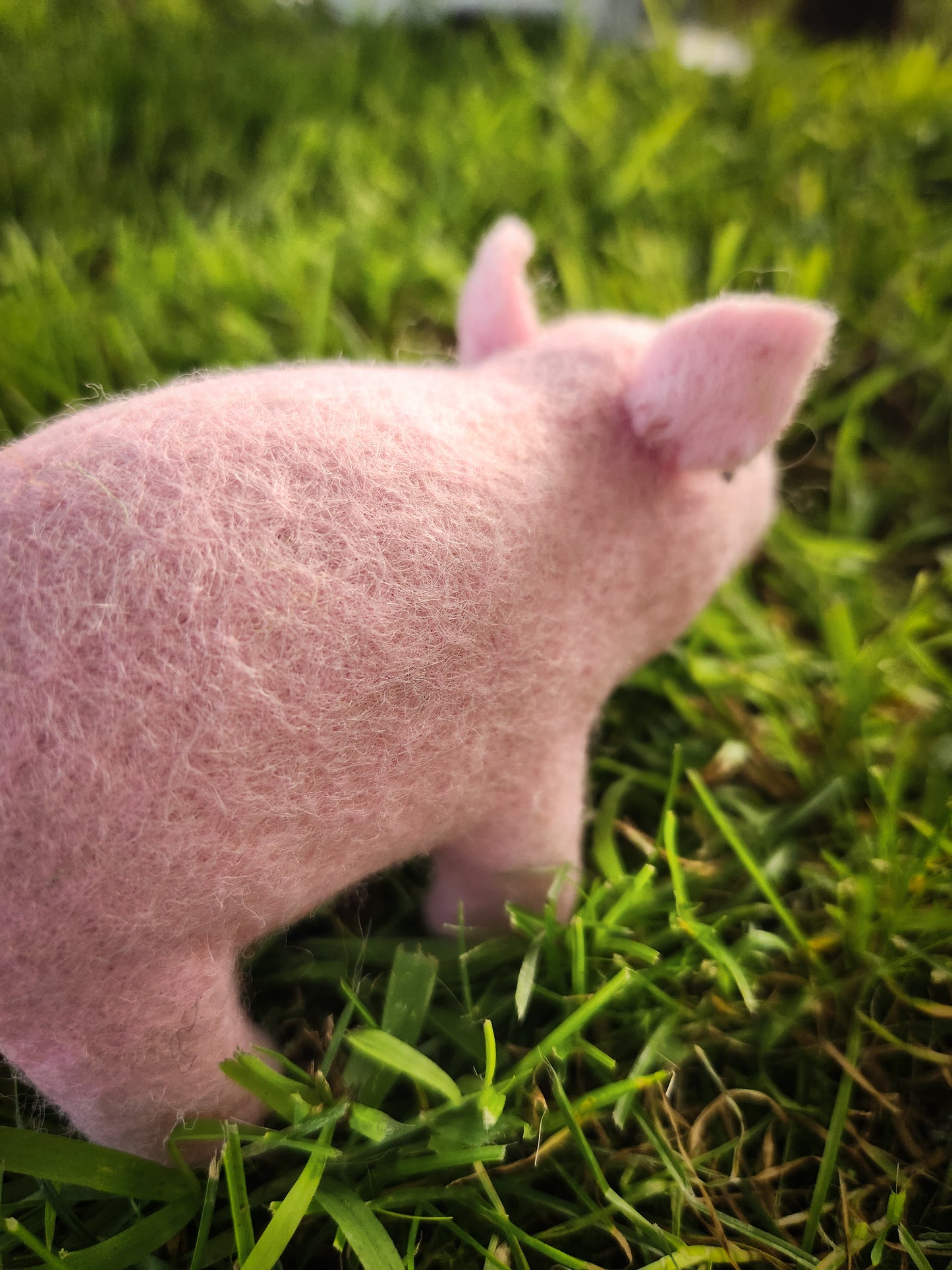 Pippa the Pig - Felt Toy Pig in grass