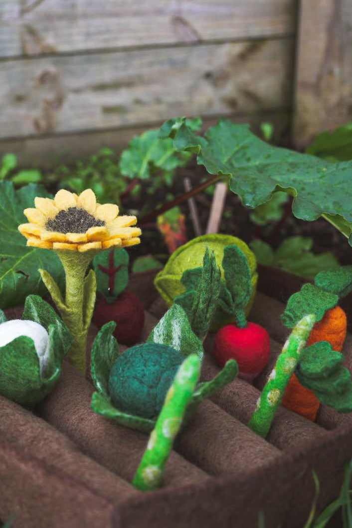 WHOLESOME HARVEST PLAY FELT GARDEN TOY SET FELT GARDEN BED OUTDOOR