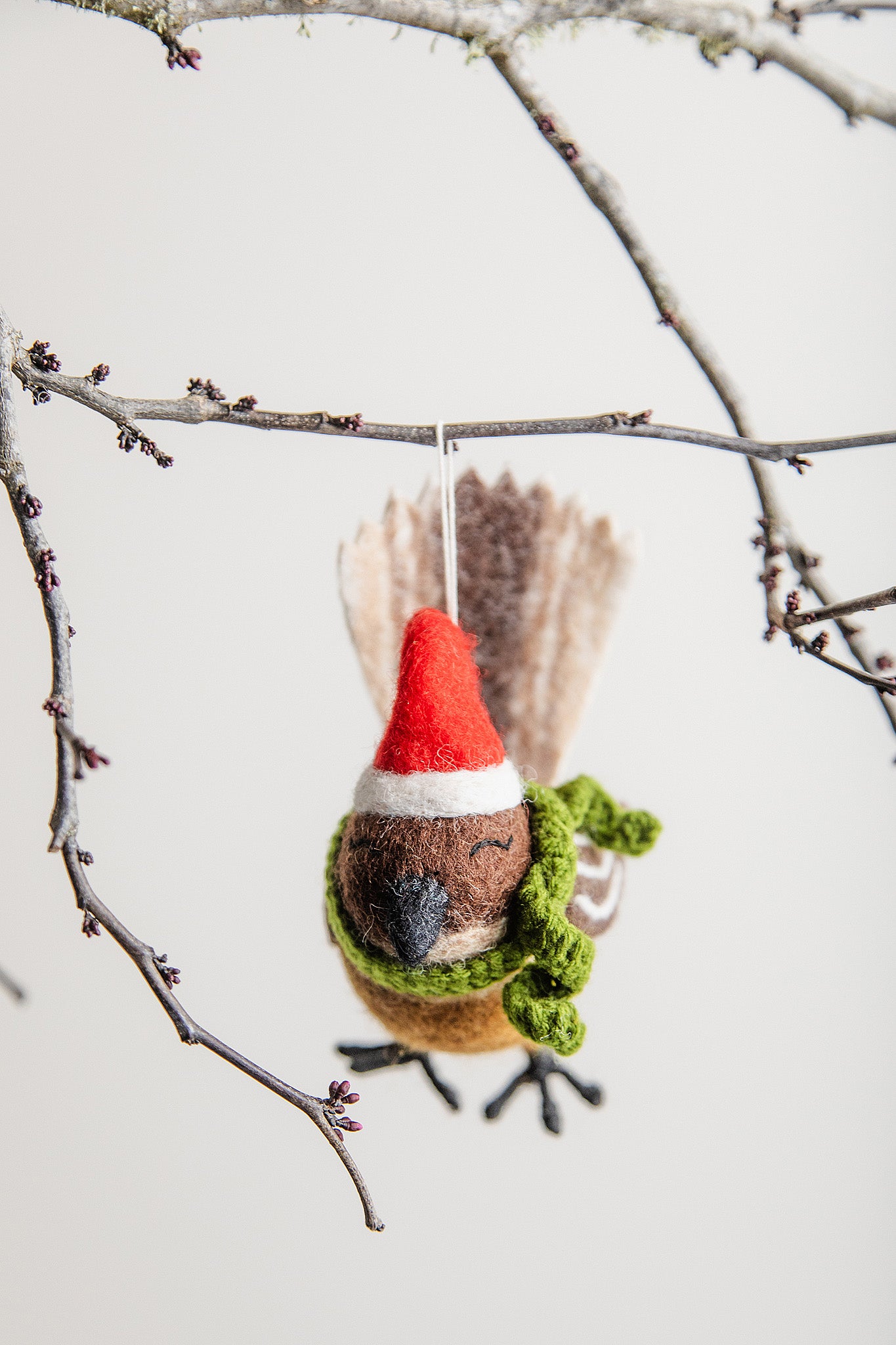 The Christmas Pīwakawaka - Kids in Need Felted Wool Decoration