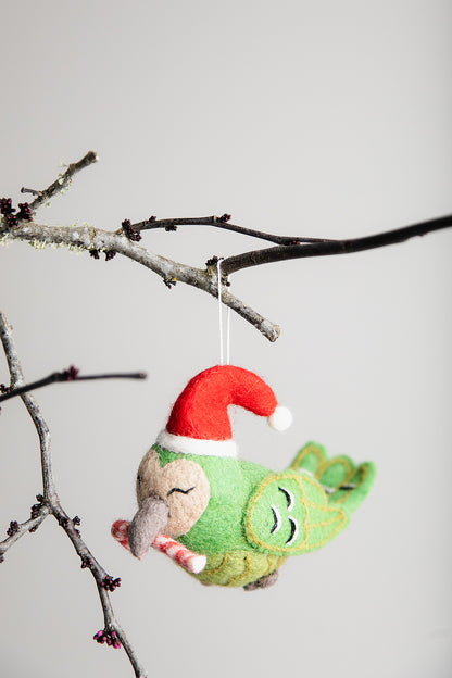 Kirihimete Kākāpō - Kids in Need Felted Wool Decoration