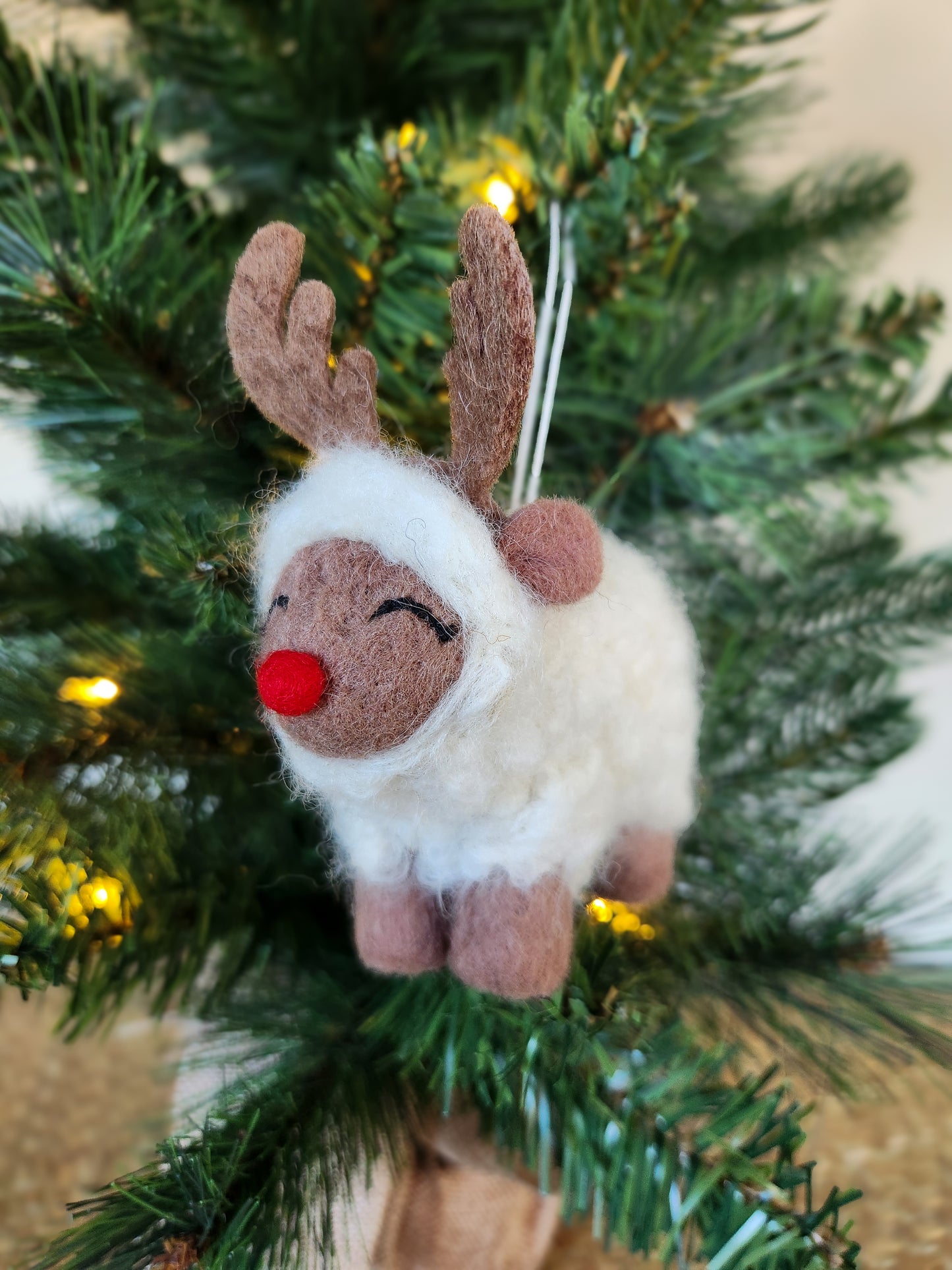 Wooly Rudolph - Felted Christmas Decoration