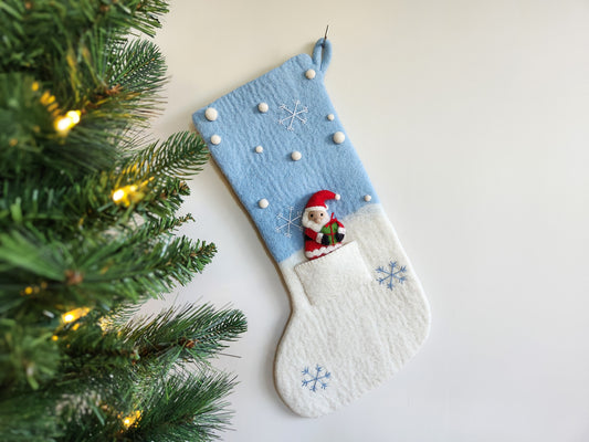 Winter Wonderland Felted Stocking