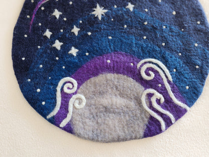 A Map of Dreams and Stars - Wool Felt Stars & Moon Storytelling Playscape
