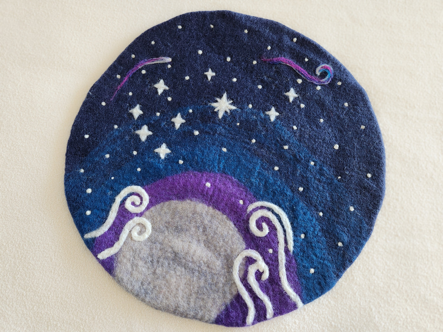 A Map of Dreams and Stars - Wool Felt Stars & Moon Storytelling Playscape