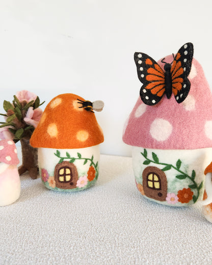 Charmspore Hollow – Large Felted Gnome Home