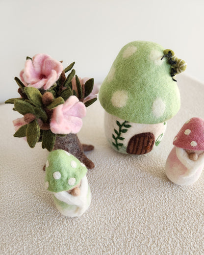 Nibblefern Nook - Felted Gnome Home