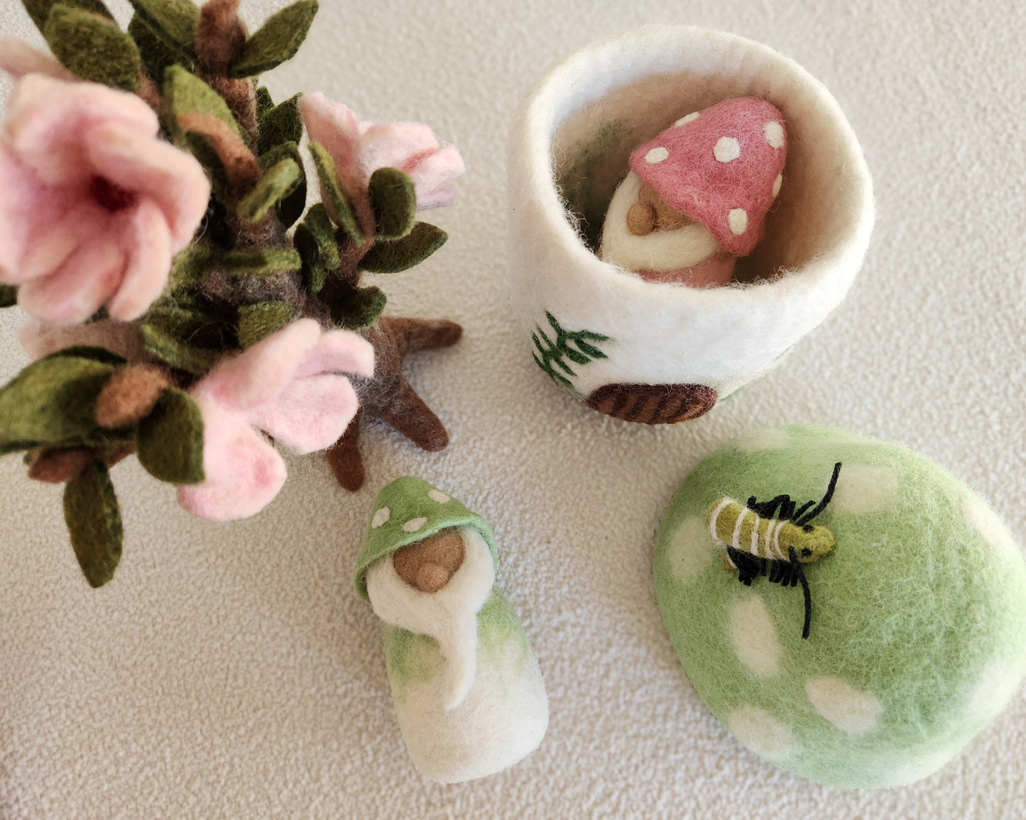 Nibblefern Nook - Felted Gnome Home