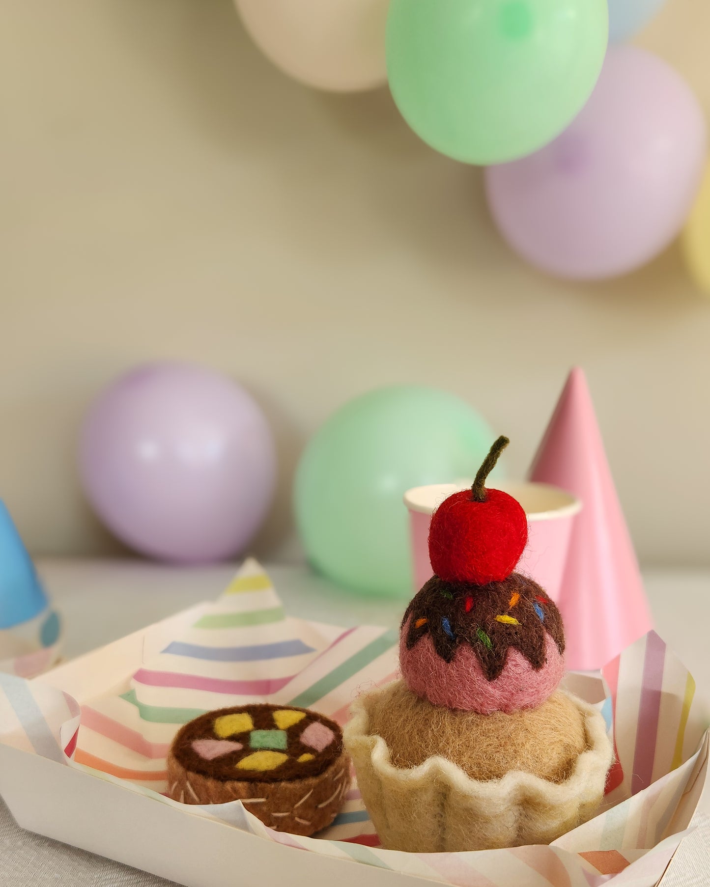 Ice Cream Sundae Cupcake - Felt Food