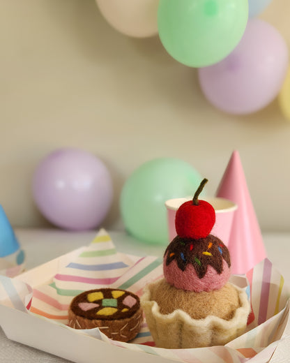 Ice Cream Sundae Cupcake - Felt Food
