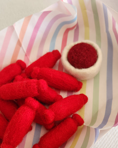 Cocktail Sausages (3pc) with Sauce Pot - Felt Food