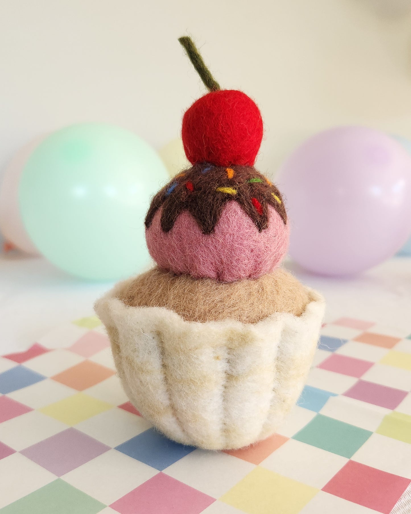 Ice Cream Sundae Cupcake - Felt Food