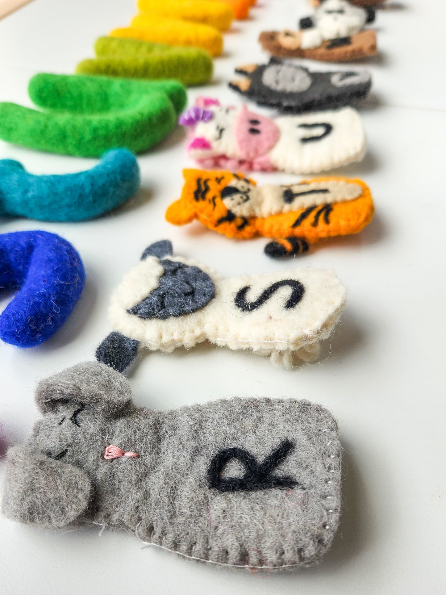 ALPHABET FINGER PUPPET SET R S T U V 