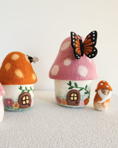 Charmspore Hollow – Large Felted Gnome Home