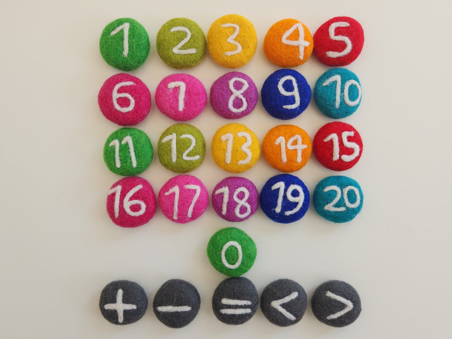 FELTED NUMBER COINS 