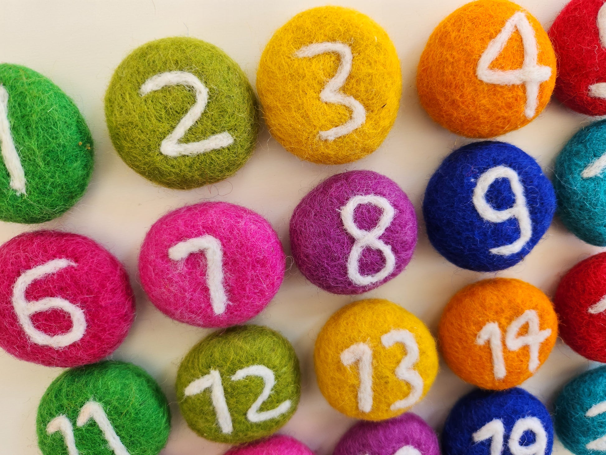 FELTED NUMBER COINS