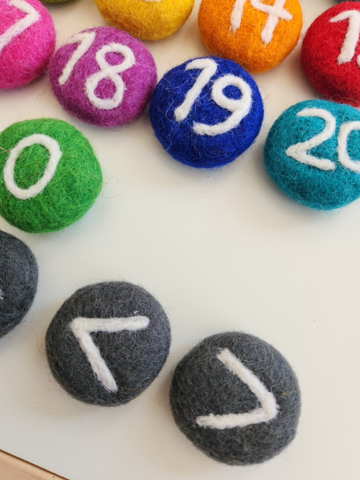 FELTED NUMBER COINS