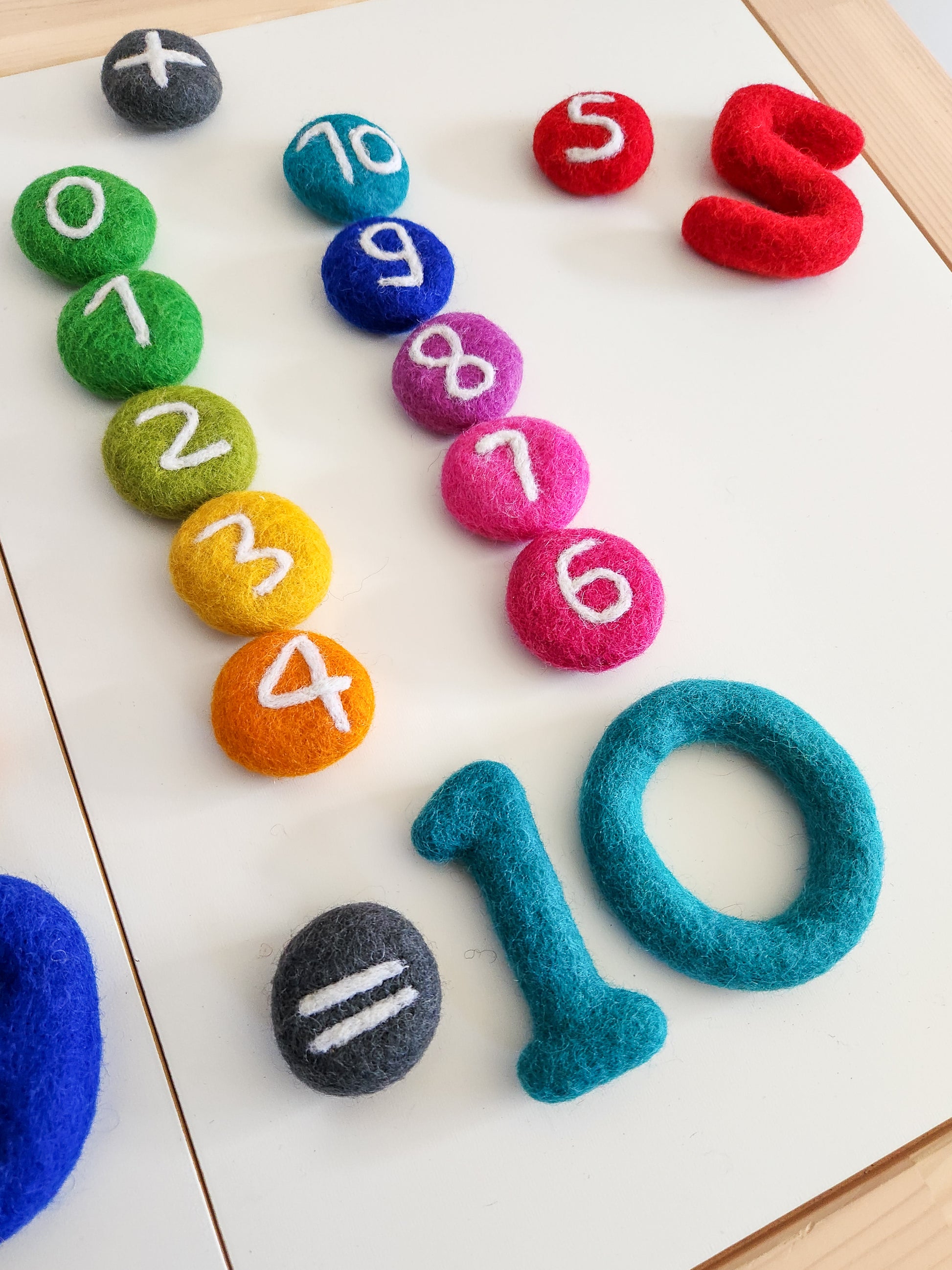 FELTED NUMBER COINS SET