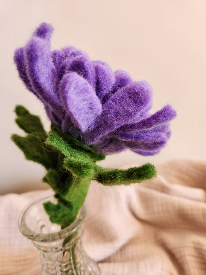 FELT FLOWERS - CHRYSANTHEMUM PURPLE