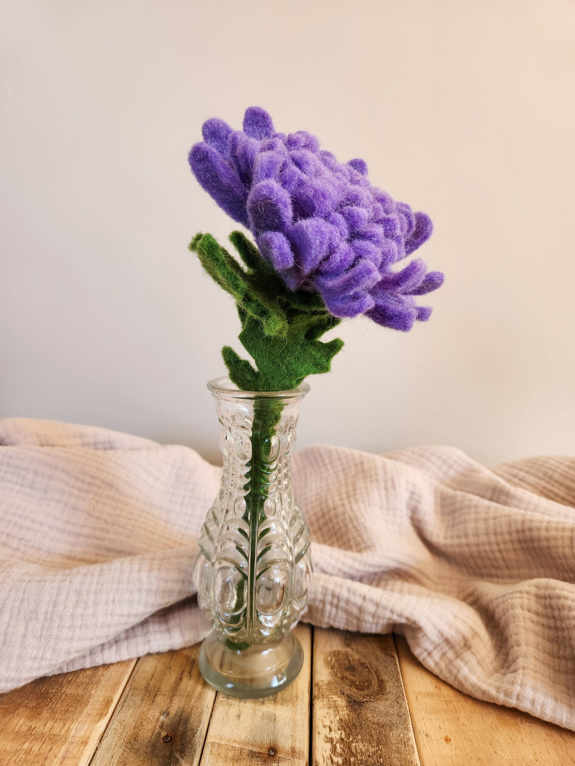 FELT FLOWERS - CHRYSANTHEMUM PURPLE