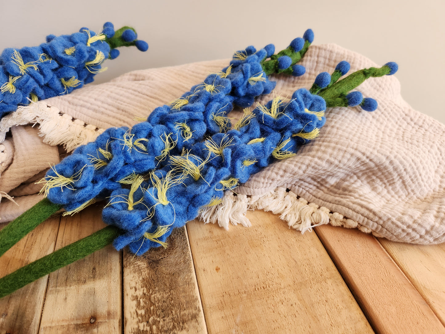 FELT FLOWERS - DELPHINIUM BLUE