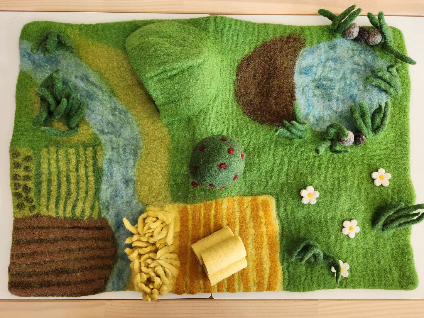 Felt Farmyard Play Mat Playscape top view