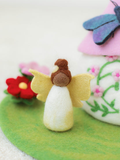 SPRING RAINBOW FAIRIES - LEMON SORBET YELLOW FELT FAIRY